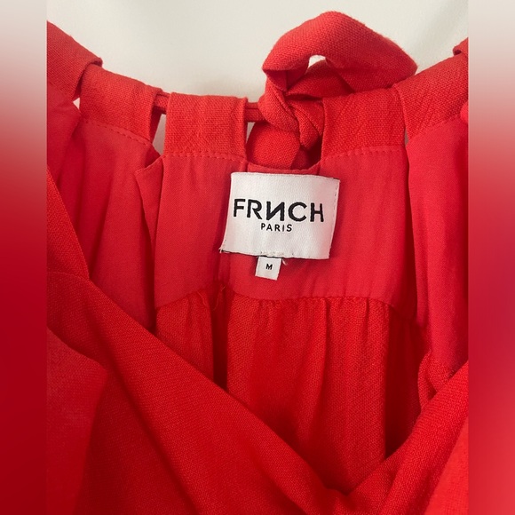 FRNCH Paris Linen Red Maxi Dress - Picture 3 of 5